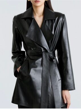 NWT Nour Hammour Leather Jacket